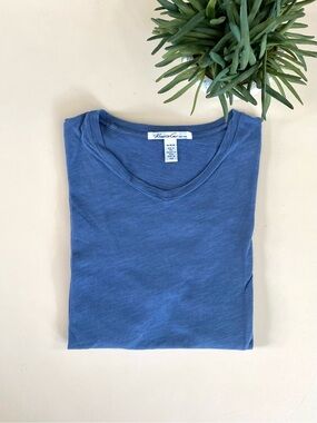 KENNETH COLE - Slate Blue V-Neck Tee Shirt